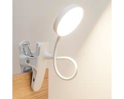 Leeslampje - Opklembaar - 3 helderheidsniveaus - USB-opladen - Witte LED
