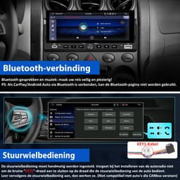 Hexinex 1DIN Autoradio - 6.86 inch scherm - met Draadloze Carplay & Android Auto - BT 5.2 - USB/USB-C + Achteruitrijcamera + Externe microfoon — thumbnail 5