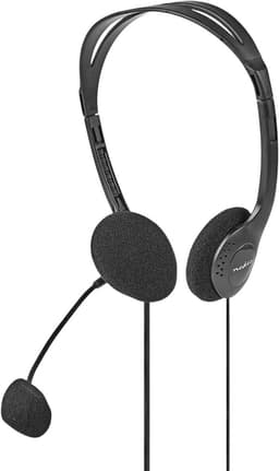 Nedis PC-Headset - On-Ear - Stereo - 2x 3.5 mm - Opvouwbare microfoon - Zwart — thumbnail 2