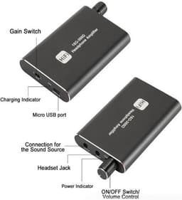 Draagbare HiFi Hoofdtelefoonversterker met Hoog Vermogen en Low Noise — thumbnail 4