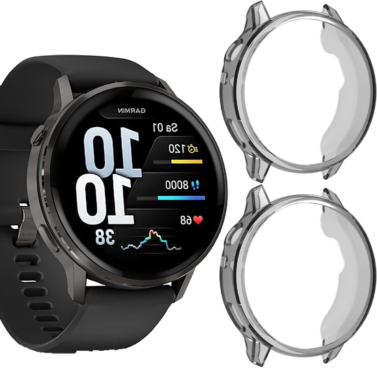 Allecto- Beschermhoesje - Zacht TPU - Schokbestendig - Compatibel met [smartphone merk en model] - 2 stuks - Zwart. — afbeelding 1