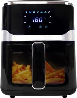 Aurixi® Mini Airfryer - Kleine Friteuse - Frituese - Antiaanbaklaag Air Fryer - 5L- Zwart - 32cm x 25 cm x 31cm — thumbnail 1
