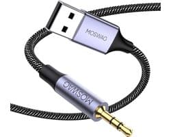 USB A naar 2,5 mm Audio Jack Adapter Kabel met Hoge Resolutie DAC