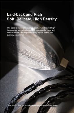 Hoofdtelefoon Upgrade Kabel 4.4mm Volledig Gebalanceerde Plug voor Dual 3.5mm Ingang — thumbnail 1