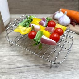 Airfryerrek 2-pack - Airfryer Accessoires - Airfryer-accessoire met dubbele mand - Grill voor hoge temperaturen - Multifunctioneel kookrek - Airfryer — thumbnail 11