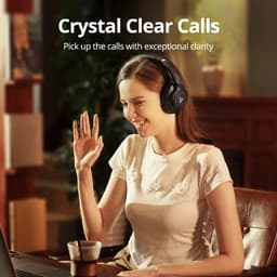 Draadloze Bluetooth Hoofdtelefoon - Gaming Headset - Draadloos - Hybride Noise Cancelling - 500mAh - 60 Uur Luisteren - Natuurlijke Pasvorm - Zwart — thumbnail 5