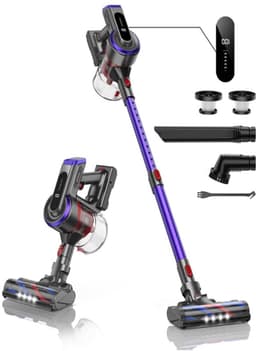 Steelstofzuiger - Vacuum Cleaner - Draadloze Stofzuiger- Kruimeldief Snoerloos - 450W - 38Kpa Zuigkracht - Handstofzuiger - met Touchscreen en 1.5L Stofreservoir - voor Tapijt, Vloer & Auto — thumbnail 1