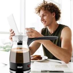 Elektrische Turkse Koffiemaker met Handvat, 500ml RVS Koffiekan — thumbnail 4