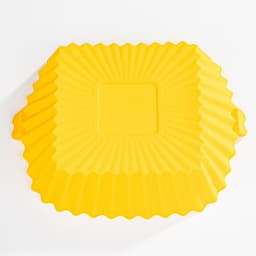 3 stuks - vierkante siliconen airfryer bakplaat - hittebestendig en herbruikbaar - bakken en grillen zonder plakken - verdikte antislip rand - makkelijk schoon - rood/geel/blauw — thumbnail 6