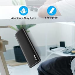 Draagbare 500GB externe opslag voor gegevens - USB 3.0 & 2.0, plug-and-play, schokbestendige behuizing — thumbnail 5