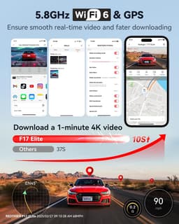 Dashcam 4K met 3 Kanalen, Nachtzicht, GPS en WiFi — thumbnail 3