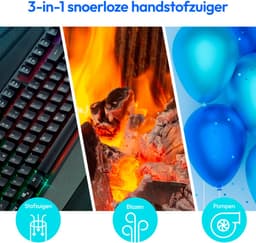 MEDION handstofzuiger (oplaadbare accu, snoerloos, 3-in-1 stofzuiger, luchtpomp- en blaasfunctie, krachtige 5 kPA zuigkracht, stofreservoir, USB-C, MD19877) — thumbnail 9