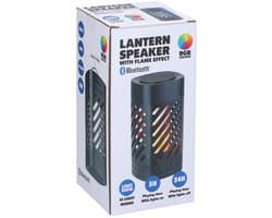 Draadloze Bluetooth Speaker met Lantaarn - Muziekbox met RGB Lichtshow en Vlam Effect - Party Speaker met 24 uur Speeltijd - Compact en Stijlvol - Zwart