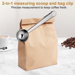 French Press koffiezetapparaat 350 ml - Roestvrij staal - Met filters en lepel - Thuis, camping, reizen. — thumbnail 5