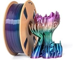 Zijde Gloed PLA Filament 1,75 mm Regenboog Kleurverloop voor 3D Printer 1 kg