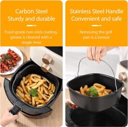Heteluchtfriteuse vorm, hittebestendige airfryer-accessoires, eenvoudige reiniging, ijzeren friteuse, bakvorm, herbruikbare taartvorm, broodbakmand, airfryer-accessoires Gescht voor HD9925, HD9860, HD9905 01 — thumbnail 5