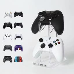 Transparent Acrylic Game Controller Stand Holder, Double Layer Gaming Controller Holder Stand, Universal Dual Gamepad Controller Holder Accessories, Headphone Headset Stand for Desk Table — thumbnail 4