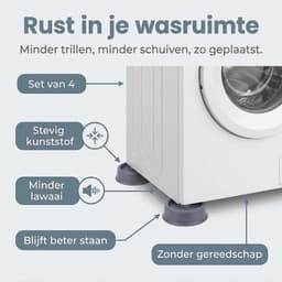 Cheqo® Trillingsdempers Wasmachine - Wasmachine Dempers - Wasmachine Verhoger - Anti Trillingsdempers Wasmachine - Anti Vibratie Dempers Wasmachine - Wasmachine Voetjes - Wasmachine Pootjes - Demper Pads Wasmachine — thumbnail 7