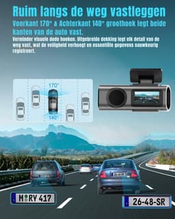 RWB® Dashcam Voor en Achter - Dashcam - Dashcams - Zwart - ‎4 x 10 x 5 cm — thumbnail 5