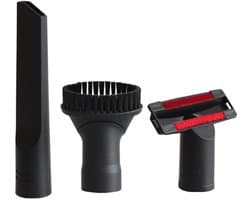 Stofzuigeraccessoires, driedelige set: plat mondstuk - ronde borstel - borstelkop, mini-geschikt voor Karcher MV2 A2004 A2054 A2024 WD2 WD3 WD3P stofzuigers (35 mm diameter).