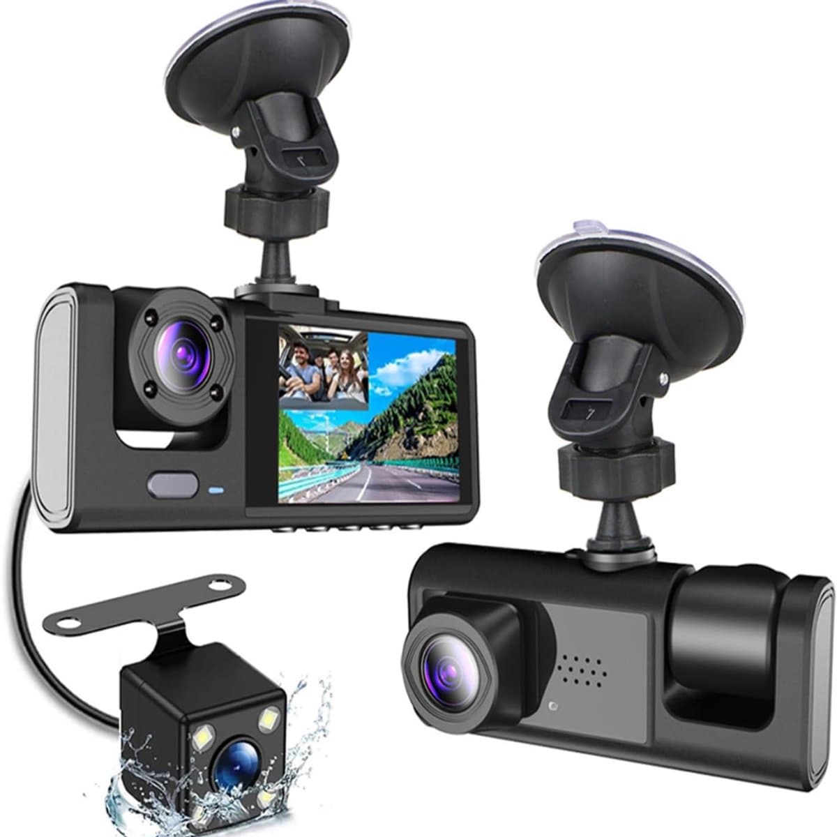 RWB® Dashcam Voor en Achter - Dashcam - Dashcams - Zwart -‎ 16 x 12 x 8 cm — afbeelding 1