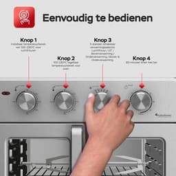 Digitale Heteluchtoven XXL - 32 Liter met Draaispies en Airfryer-functie — thumbnail 2