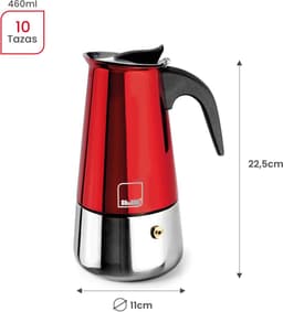 Espressomachine voor 10 kopjes, 460 ml, roestvrij staal, inductie geschikt — thumbnail 5