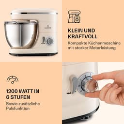 Mini Keukenmachine met Planetaire Garde - 1200W Kracht en 6 Snelheidsstanden — thumbnail 3