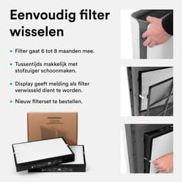Rolfstone Air Balance Ultra Luchtreiniger – HEPA 13 + koolstoffilter – CADR 660 m³/u – Voor ruimtes tot 144 m² – Vermindert stof en pollen – Fluisterstil – 3 standen + slaapstand + automatische stand – Luchtkwaliteitsindicator — thumbnail 4