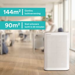 Rolfstone Air Balance Ultra Luchtreiniger – HEPA 13 + koolstoffilter – CADR 660 m³/u – Voor ruimtes tot 144 m² – Vermindert stof en pollen – Fluisterstil – 3 standen + slaapstand + automatische stand – Luchtkwaliteitsindicator — thumbnail 5