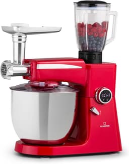 Keukenmachine 3-in-1 - Mixer Deegmaker - Bakken en Koken - Krachtige 2000 Watt Motor - 10L Kom - Rood — thumbnail 1