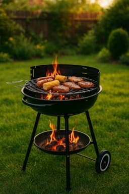 Koopman Grill – Inklapbaar met Onderstel – 51 x 82 cm – Zwart — thumbnail 3