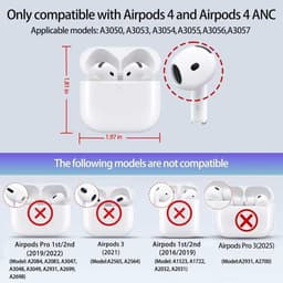 Daity Een beschermhoesje voor AirPods 4 (model 2025), transparant hoesje met sluiting, zacht TPU-materiaal, met sleutelring, 3D kleurrijke bloemen (roze). — thumbnail 3