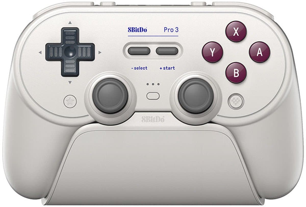 8BitDo Pro 3 Bluetooth Controller - Draadloze Gamepad - Nintendo Switch / Switch 2 / PC / Mac / Android / iOS - Bluetooth & 2.4 GHz & USB - Zilver — afbeelding 1