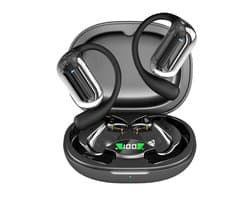 Ynkkvre -Open-Ear Bluetooth Oordopjes 5.4 – Air Conduction Hoofdtelefoon met Oorhaken – 80 Uur Speeltijd, LED Display, Touchbediening – Sport & Outdoor