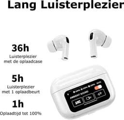 FS Fusion Pack EchoWave – Draadloze Bluetooth 5.4 Oordopjes met ANC & ENC – In-Ear Hoofdtelefoon – Noise Cancelling – LED Touch Display – Lage Latency Gaming – Oplaadcase – Nieuw 2026 ANC & ENC LED Touch Display– & ENC Ruisonderdrukking — thumbnail 5