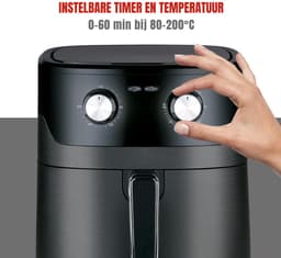 Zyrex® Airfryer xl - Airfryer xxl - Heteluchtfriteuse - Zwart- 39cm x 29cm x 34cm — thumbnail 8