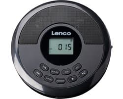 LENCO CD-340BK - Draagbare CD-/MP3-speler met Bluetooth en ingebouwde speakers - Zwart