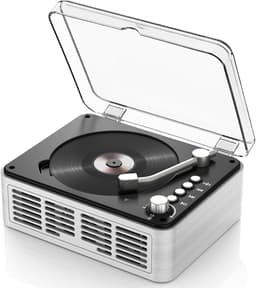 Retro CD Speler - Bluetooth Speaker - Meerdere afspeelmodi - Met Draadloze Verbinding & Afstandsbediening - Wit - AUX & FM Radio - Voor Huis & Slaapkamer — thumbnail 3