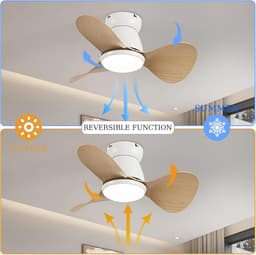 Stille Plafondventilator met Verlichting en Afstandsbediening (60 cm) — thumbnail 3
