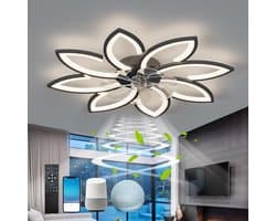 Stille Plafondventilator met Licht en Afstandsbediening, Dimbaar, 90 cm — afbeelding 1