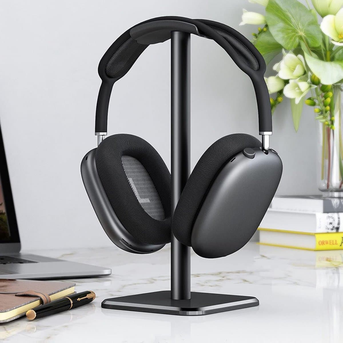 Universele Koptelefoon Standaard - Metalen Headset Houder met Antislip Basis — afbeelding 1