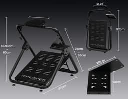 HHHK - Wheel Stand + Gearshift Holder - Playseat - Next Level Racing - Opklapbaar - Racestuur - Zwart - Opvouwbaar - Verstelbaar — thumbnail 5
