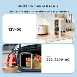 SVN® Skincare Fridge - Mini Koelkast 8 Liter – Met Spiegel en Verlichting - Mini Fridge - Wit - ‎20cm x 26cm x 30cm — thumbnail 5