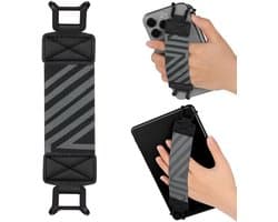 AXFEE 1 x Hand Strap for E-Readers Fire Tablet, Portable Elastic Fastening Band for Tablets, Finger Holder, for Kids/Tablets/Kobo/Voyaga/i-Pad/Sam-Sung-Black