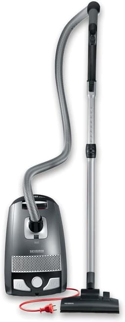 Stofzuiger met Zak - Cilinderstofzuiger - Grondig Schoonmaken Huis - 360 Graden Wielen - 3 Liter Capaciteit - Platina Granaat — thumbnail 1