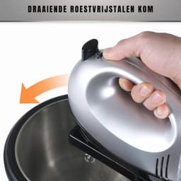RONN® Mixer met mengkom - Mixer - Mixer met mengkom keukenmachine - Zilver/Grijs- ‎24cmx 31cm x 20cm — thumbnail 3