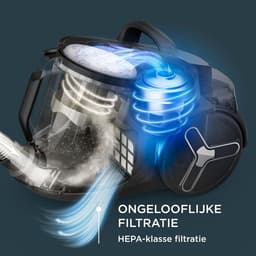 Stofzuiger zonder zak - Krachtige reiniger - Efficiënt schoonmaken - Stil en energiezuinig - 25L capaciteit - Zwart en grijs — thumbnail 2