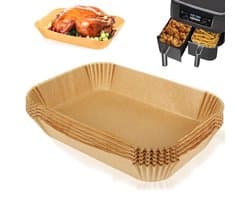 Geschikt voor Ninja Airfryer Liner, Rechthoekige Bakplaat FG551 6-in-1 Bakplaat Airfryer Accessoire Geschikt voor Ninja XL - 100 Vellen