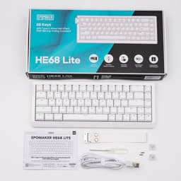 EPOMAKER HE68 Lite - Hall Effect - 8000hz - Magnetisch Toetsenbord - RGB - 65% - QWERTY - Gaming Keyboard - Clear Mag Switch - Wit — thumbnail 2